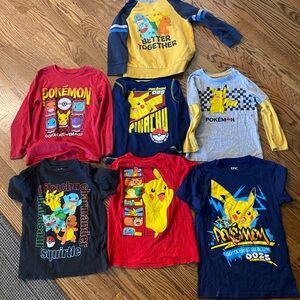Pokemon Kids Bundle Long and Short Sleeves and Sweatshirt